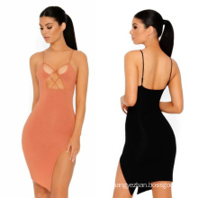 Cut off Evening Dress with Backless Sexy Dress
